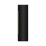 ZLINE 42-Inch Column 12.5 Cu. Ft. Refrigerator and 8.6 Cu. Ft. Freezer in Black Stainless Steel with Champagne Bronze Accent