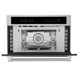 ZLINE 4-Piece Appliance Package - 48-Inch Rangetop, 30” Wall Oven, 36” Refrigerator with Water Dispenser, and 30-Inch Microwave Oven in Stainless Steel (4KPRW-RT48-MWAWS)