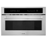 ZLINE 4-Piece Appliance Package - 48-Inch Rangetop, 30” Wall Oven, 36” Refrigerator with Water Dispenser, and 30-Inch Microwave Oven in Stainless Steel (4KPRW-RT48-MWAWS)