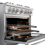 ZLINE 4-Piece Appliance Package - 36-Inch Dual Fuel Range, Hood, Refrigerator, and Dishwasher in Stainless Steel