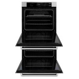 ZLINE 3-Piece Appliance Package - 30-Inch Rangetop, Convertible Wall Mount Range Hood, and Double Wall Oven in Stainless Steel (3KP-RTRH30-AWD)