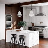 ZLINE 3-Piece Appliance Package - 30-Inch Rangetop, Convertible Wall Mount Range Hood, and Double Wall Oven in Stainless Steel (3KP-RTRH30-AWD)