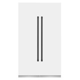 ZLINE 48-Inch Column 12.5 Cu. Ft. Refrigerator and 12.4 Cu. Ft. Freezer in White Matte with Matte Black Accents