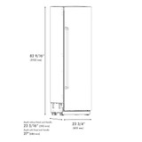 ZLINE 48-Inch Column 12.5 Cu. Ft. Refrigerator and 12.4 Cu. Ft. Freezer in White Matte with Matte Black Accents
