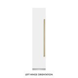 ZLINE 42-Inch Column 12.5 Cu. Ft. Refrigerator and 8.6 Cu. Ft. Freezer in White Matte with Champagne Bronze Accent