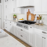 ZLINE 2-Piece Appliance Package - 30-Inch Rangetop and Convertible Range Hood in Satin Stainless Steel (2KP-RTSRH30)
