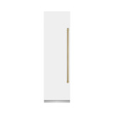 ZLINE 54-Inch Column 16.7 Cu. Ft. Refrigerator and 12.4 Cu. Ft. Freezer in White Matte with Bronze Accent