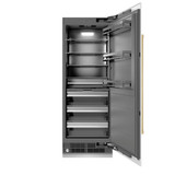 ZLINE 54-Inch Column 16.7 Cu. Ft. Refrigerator and 12.4 Cu. Ft. Freezer in White Matte with Bronze Accent