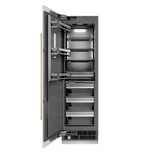 ZLINE 54-Inch Column 16.7 Cu. Ft. Refrigerator and 12.4 Cu. Ft. Freezer in White Matte with Bronze Accent