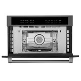 ZLINE 2-Piece Appliance Package - 30-inch Electric Wall Oven with Self-Clean and 30-inch Build-In Microwave Oven in Black Stainless Steel (2KP-MW30-AWS30BS)