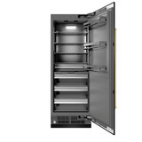 ZLINE 48-Inch Column 16.7 Cu. Ft. Refrigerator and 8.6 Cu. Ft. Freezer in Black Stainless Steel with Gold Accent