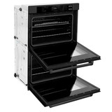ZLINE 3-Piece Appliance Package - 36-Inch Rangetop, Double Wall Oven, and Convertible Wall Mount Range Hood in Black Stainless Steel (3KP-RTBRH36-AWD)