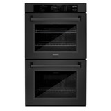 ZLINE 3-Piece Appliance Package - 36-Inch Rangetop, Double Wall Oven, and Convertible Wall Mount Range Hood in Black Stainless Steel (3KP-RTBRH36-AWD)