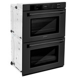 ZLINE 3-Piece Appliance Package - 36-Inch Rangetop, Double Wall Oven, and Convertible Wall Mount Range Hood in Black Stainless Steel (3KP-RTBRH36-AWD)