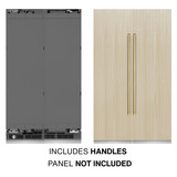 ZLINE 48-Inch Column 12.5 Cu. Ft. Refrigerator and 12.4 Cu. Ft. Freezer in Panel Ready with Champagne Bronze Accents