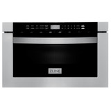 ZLINE 3-Piece Appliance Package - 36-Inch Gas Range, Premium Hood & Microwave Drawer in Stainless Steel (3KP-SGRRH36-MW)
