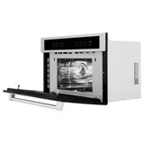 ZLINE 2-Piece Appliance Package - 30-Inch Electric Wall Oven with Self-Clean & 30-Inch Build-In Microwave Oven in Satin Stainless Steel
