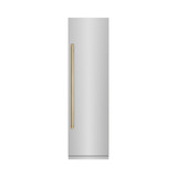 ZLINE 48-Inch Column 12.5 Cu. Ft. Refrigerator and 12.4 Cu. Ft. Freezer in Stainless Steel with Gold Accents