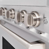 ZLINE 4-Piece Appliance Package - 30-Inch Gas Range, Hood, Refrigerator, and Dishwasher in Stainless Steel