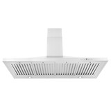 ZLINE 2-Piece Appliance Package - 48-inch Dual Fuel Range with White Matte Door and Convertible Vent Range Hood in Stainless Steel (2KP-RAWMRH48)