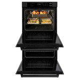 ZLINE 3-Piece Appliance Package - 48-Inch Rangetop, Double Wall Oven, and Convertible Wall Mount Range Hood in Black Stainless Steel (3KP-RTBRH48-AWD)