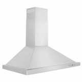 ZLINE 2-Piece Appliance Package - 36-inch Dual Fuel Range with Blue Gloss Door and Convertible Vent Range Hood in Stainless Steel (2KP-RABGRH36)