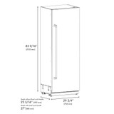 ZLINE 54-Inch Column 16.7 Cu. Ft. Refrigerator and 12.4 Cu. Ft. Freezer in White Matte with Matte Black Accent