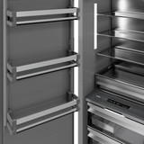 ZLINE 54-Inch Column 16.7 Cu. Ft. Refrigerator and 12.4 Cu. Ft. Freezer in White Matte with Matte Black Accent