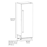 ZLINE 48-Inch Column 16.7 Cu. Ft. Refrigerator and 8.6 Cu. Ft. Freezer in Black Stainless Steel