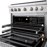 ZLINE 2-Piece Appliance Package - 36-inch Gas Range & Convertible Vent Range Hood in Stainless Steel (2KP-SGRRH36)