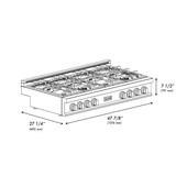 ZLINE 3-Piece Appliance Package - 48-Inch Rangetop, Convertible Range Hood, and Double Wall Oven in Stainless Steel (3KP-RTRH48-AWD)