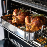 ZLINE 3-Piece Appliance Package - 48-Inch Rangetop, Convertible Range Hood, and Double Wall Oven in Stainless Steel (3KP-RTRH48-AWD)