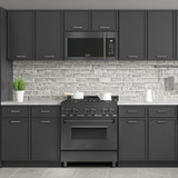 ZLINE 3-Piece Appliance Package - 30-inch Dual Fuel Range with Brass Burners, 36-inch Refrigerator, Over the Range Microwave/Vent Hood Combo in Black Stainless Steel (3KPR-RABOTRH30)