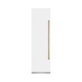 ZLINE 48-Inch Column 12.5 Cu. Ft. Refrigerator and 12.4 Cu. Ft. Freezer in White Matte with Gold Accents