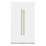 ZLINE 48-Inch Column 12.5 Cu. Ft. Refrigerator and 12.4 Cu. Ft. Freezer in White Matte with Gold Accents