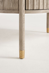 The Isla Marble-Top Fluted-Wood Single-Bathroom Vanity