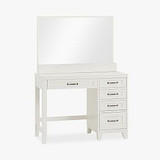 Hampton Single Pedestal Storage Vanity Desk (40")