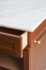 The Fern Rectangular 55" Marble Top Kitchen Island