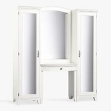 Hampton Vanity Desk with Mirrored Towers (66")
