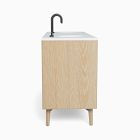 Mid-Century Double Bathroom Vanity (63") - Cerused White