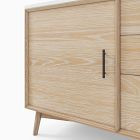 Mid-Century Double Bathroom Vanity (63") - Cerused White