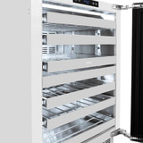 ZLINE 24-Inch Touchstone Dual Zone 44 Bottle Wine Cooler with Hand Hammered Copper Glass Door (RWDO-HH-24)