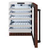 ZLINE 24-Inch Touchstone Dual Zone 44 Bottle Wine Cooler with Hand Hammered Copper Glass Door (RWDO-HH-24)