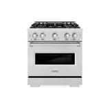 ZLINE 30-Inch 4.2 Cu. Ft. Classic Gas Range with 4 Burner DuoPro™ Cooktop and Convection Gas Oven in Satin Stainless Steel (PCGRS-30)