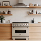 ZLINE 36-Inch 5.2 Cu. Ft. Classic Dual Fuel Range with 6 Burner DuoPro™ Cooktop and Electric Convection Oven in Satin Stainless (PCDRS-36)