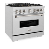 ZLINE 36-Inch 5.2 Cu. Ft. Classic Dual Fuel Range with 6 Burner DuoPro™ Cooktop and Electric Convection Oven in Satin Stainless (PCDRS-36)