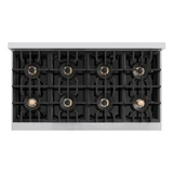 ZLINE 48-Inch 6.7 Cu. Ft. Classic Gas Range with 8 Burner DuoPro™ Cooktop and Dual Ovens in Stainless Steel (PCGR48)