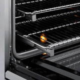ZLINE Autograph Edition 24-Inch 3.2 cu. ft. Paramount Induction Range with 3 Element Cooktop and Electric Convection Oven in Satin Stainless Steel with Champagne Bronze Accents (SINRSZ-24-CB)