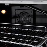ZLINE 5-Piece Appliance Package - 48-Inch Paramount Gas Range, Wall Mount Range Hood, 36-Inch French Door Refrigerator, Dishwasher, and 24-Inch Microwave Drawer in Black Stainless Steel with Champagne Bronze Accents