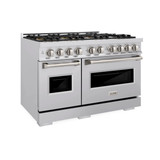 ZLINE 48-Inch 6.7 Cu. Ft. Classic Dual Fuel Range with 8 Burner DuoPro™ Cooktop and Dual Ovens in Stainless Steel (PCDR48)